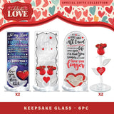 Valentine's Day Glass and Gift Assortment Floor Display - 57 Pieces Per Retail Ready Display 88573 KIPP BROTHERS