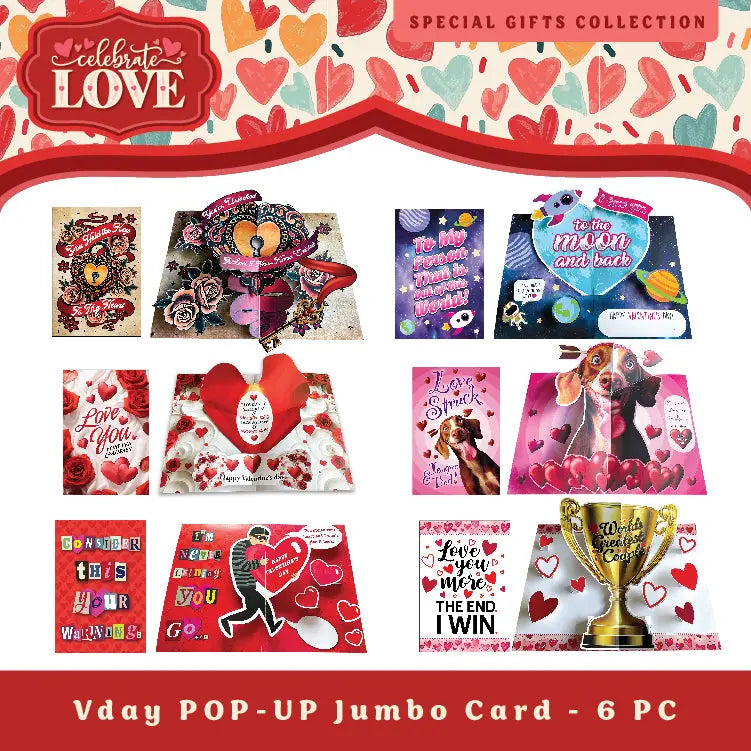 Valentine's Day Glass and Gift Assortment Floor Display - 57 Pieces Per Retail Ready Display 88573 KIPP BROTHERS