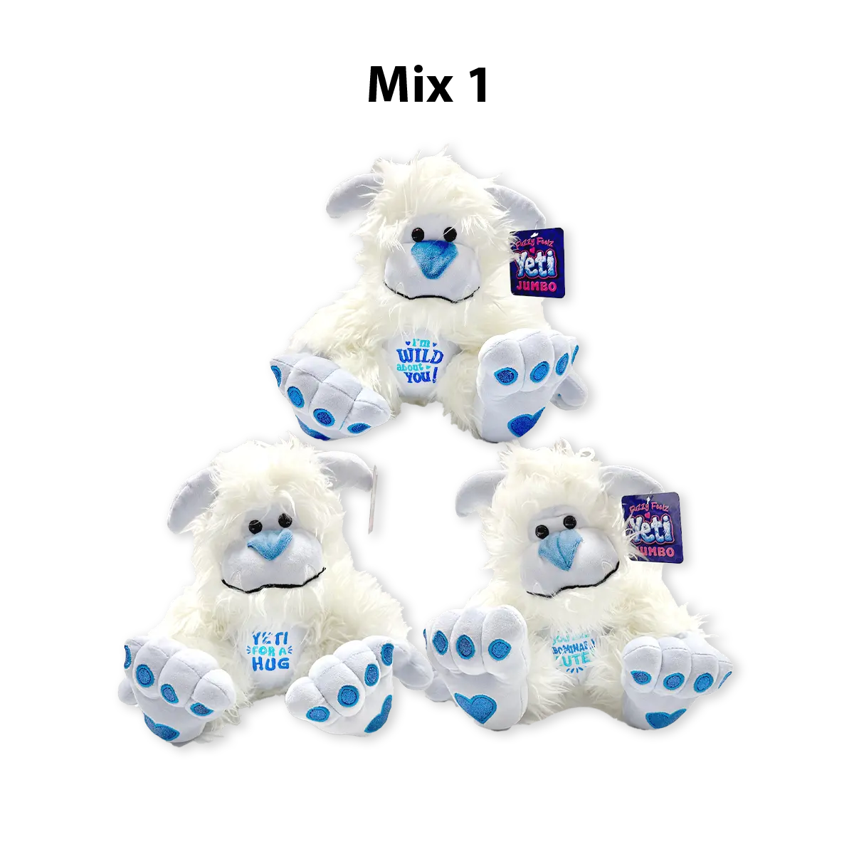 Jumbo Light-Up Plush Snow Yeti - 2 Pieces Per Pack 26090 KIPP BROTHERS