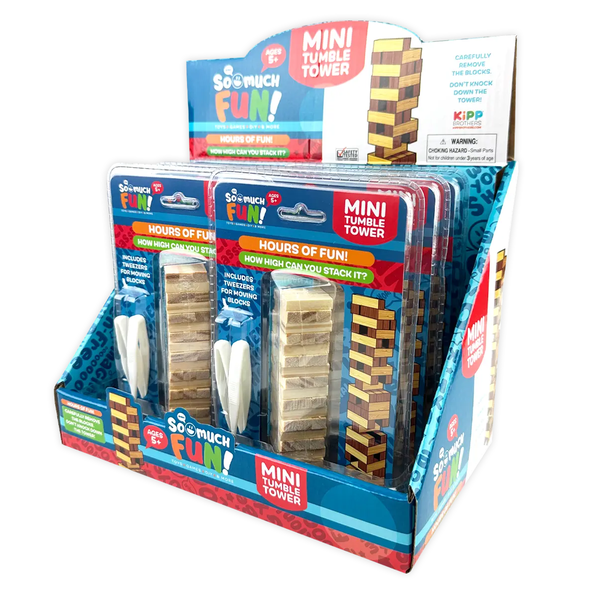 Classic Mini Tumble Tower Wooden Game - 6 Pieces Per Display 25491 KIPP BROTHERS