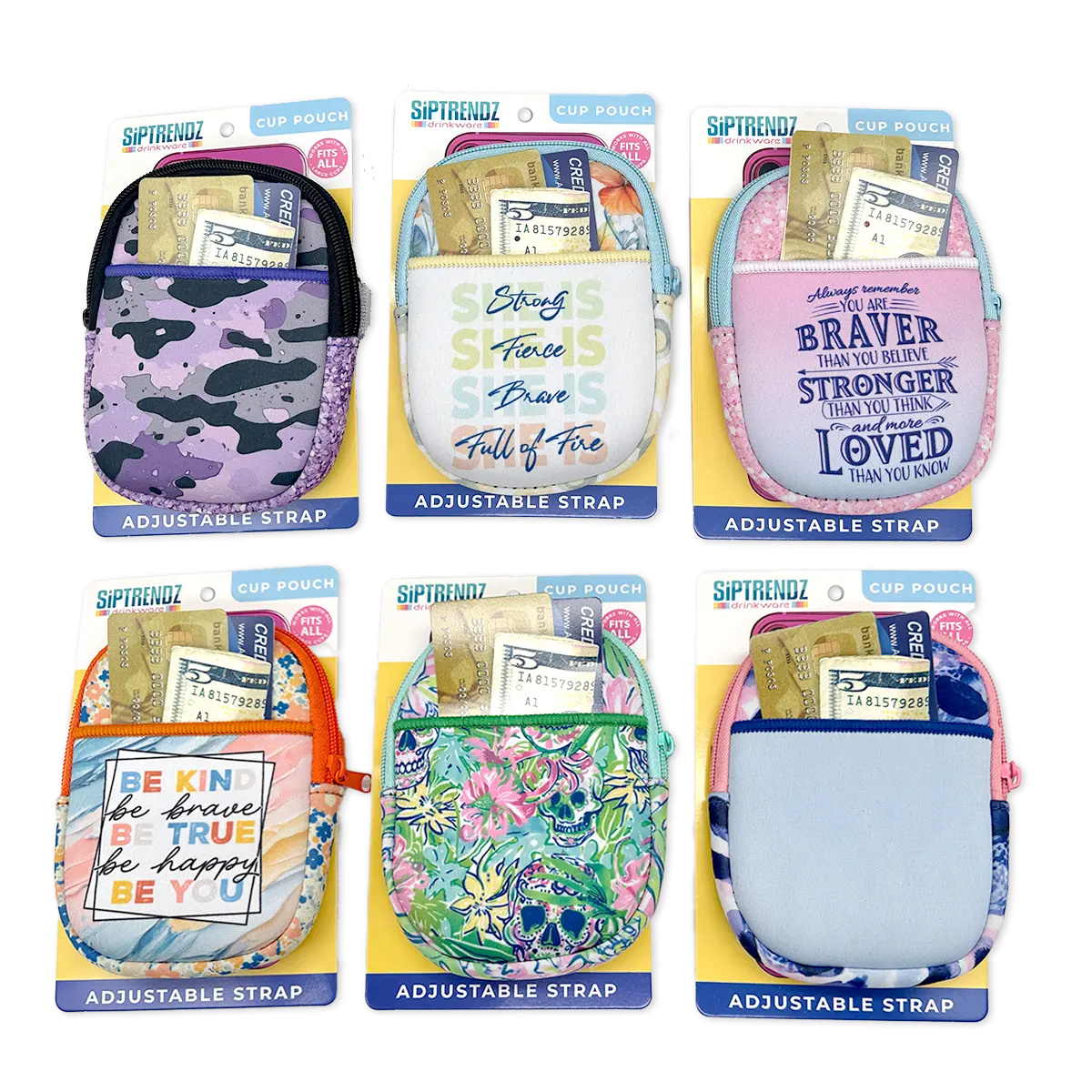 Neoprene Cup Pouch with Strap - 6 Pieces Per Retail Ready Display 25492 POLAR GEAR