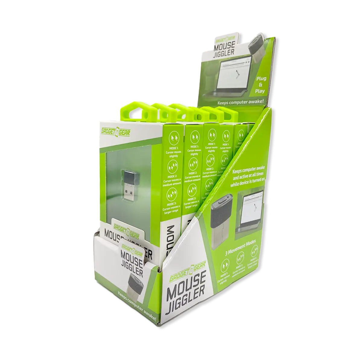 USB-A Mouse Jiggler Screen Motion - 6 Pieces Per Retail Ready Display 25598 GADGET GEAR