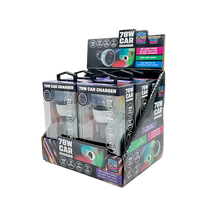 Car Charger Triple Port USB / USB-C LED 78W - 6 Pieces Per Retail Ready Display 25693 CAR VIBEZ