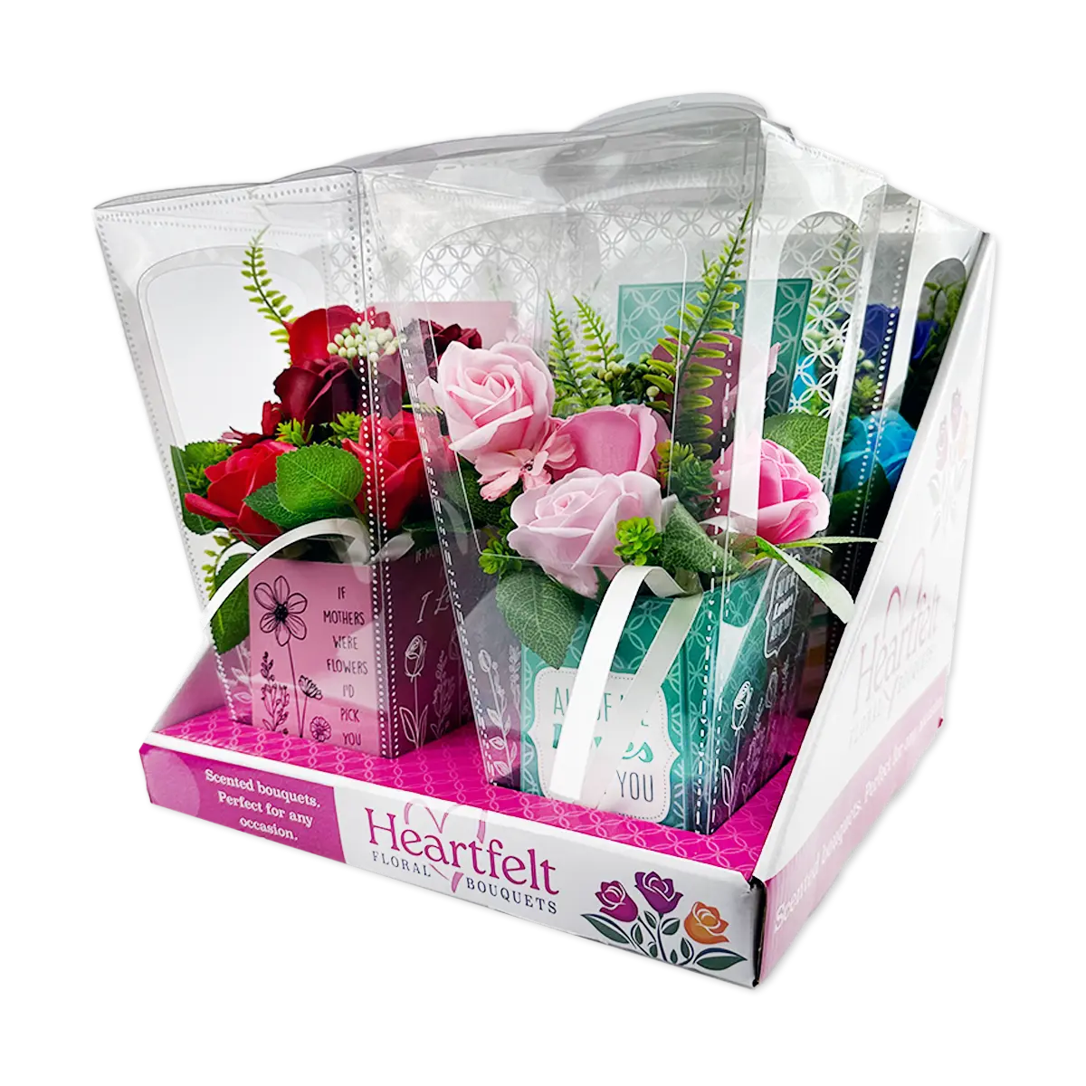 Scented Flower Bouquet Floral Box Assortment - 4 Pieces Per Retail Ready Display 25800 KIPP BROTHERS