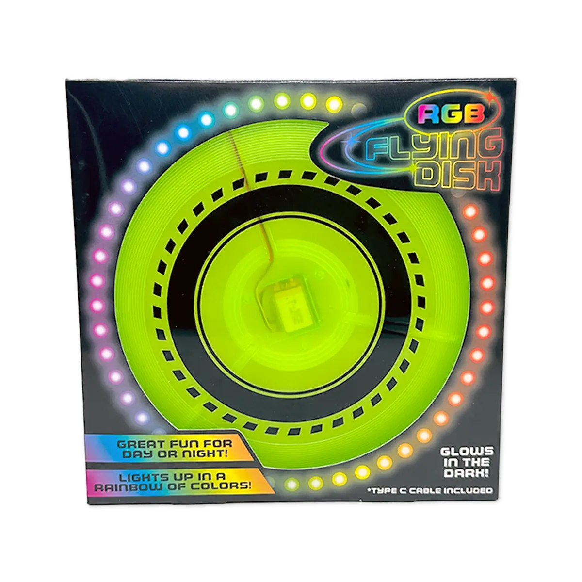 RGB Glow in the Dark Light-Up Flying Disc - 6 Pieces Per Display 25813 KIPP BROTHERS