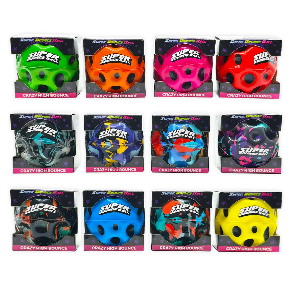 Super Bounce Ball - 12 Pieces Per Retail Ready Display 25815 KIPP BROTHERS