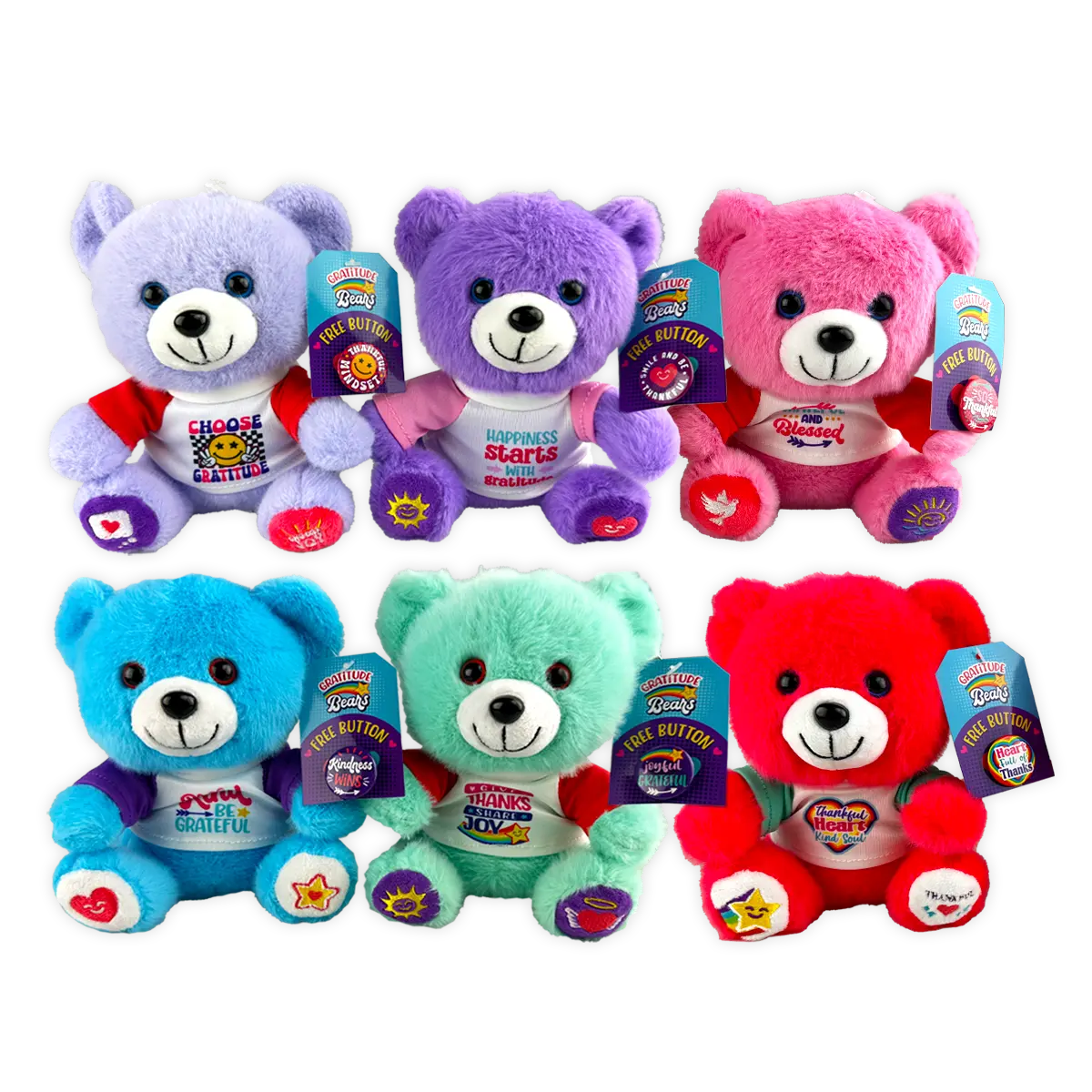 Gratitude Plush Bear - 6 Pieces Per Retail Ready Display 25917 KIPP BROTHERS