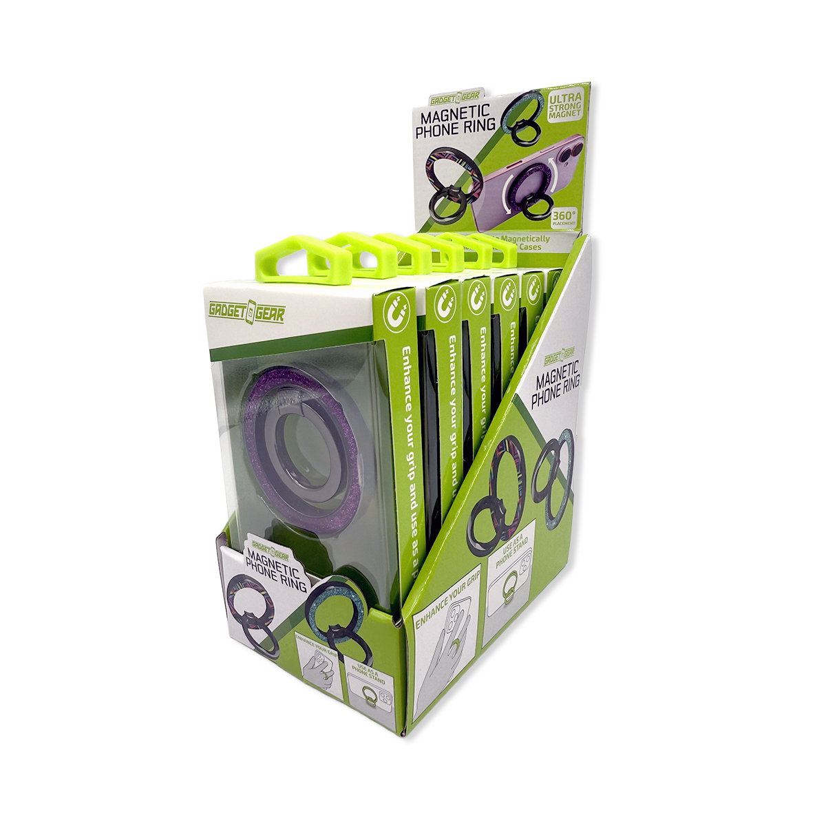 Magnetic Phone Ring - 6 Pieces Per Retail Ready Display 26037 GADGET GEAR