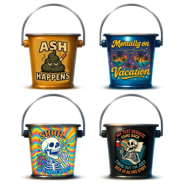 Printed Bucket Ashtray - 12 Pieces Per Retail Ready Display 26097 SMOKEZILLA