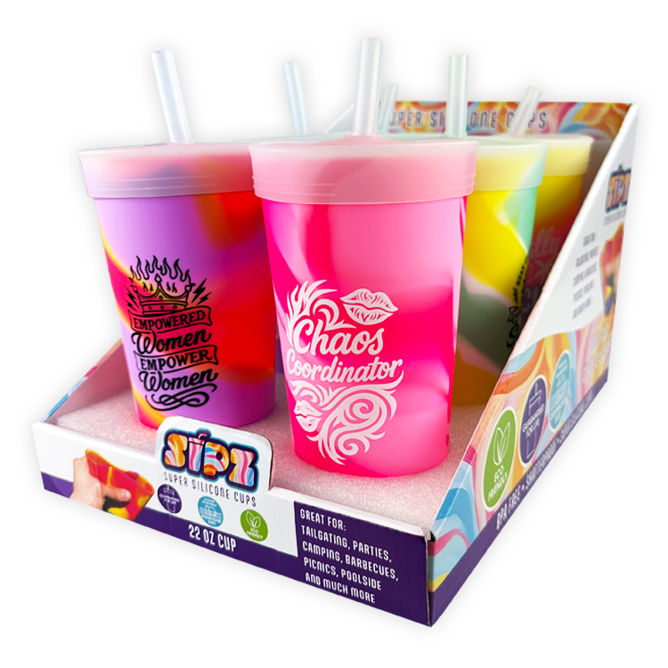 Silicone 22oz Silicone Cup C - 6 Pieces Per Retail Ready Display 26164 ROUGHNECK