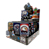 Encendedor de doble antorcha Patriotic USA 250 - 15 unidades por expositor listo para venta minorista 26420