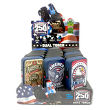 Encendedor de doble antorcha Patriotic USA 250 - 15 unidades por expositor listo para venta minorista 26420