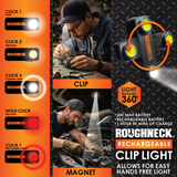 Luz magnética recargable con clip - 6 unidades por expositor listo para venta al por menor 26506