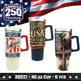 Patriotic USA 250 Floor Display - 78 Pieces Per Retail Ready Display Kit 88626 NOVELTY INC