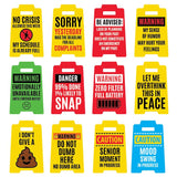 3D Standing Mood Caution Sign Assortment - 12 Pieces Per Retail Ready Display 26540