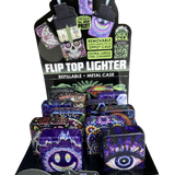 Sugar Skull Metal Flip Top Lighter - 12 Pieces Per Retail Ready Display 26548