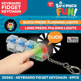 Keyboard Fidget Keychain - 6 Pieces Per Retail Ready Display 26562