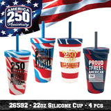 Patriotic USA 250 Floor Display - 58 Pieces Per Retail Ready Display Kit 88627