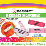 Moodscript Pill Notes - 12 unidades por expositor listo para venta al por menor 26615