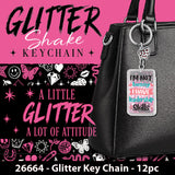 Glitter Shake Keychain - 12 Pieces Per Retail Ready Display 26664