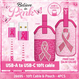 Believe in Pink Breast Cancer Awareness Hydration Impulse Assortment Floor Display - 75 Pieces Per Retail Ready Display Kit 88632