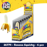 Fun Doh Banana Squishy - 6 Pieces Per Retail Ready Display 26774
