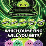 Fun Doh Squishy Glow-in-the-Dark Mystery Dumpling Black Steamer Toy - 12 Pieces Per Retail Ready Display 26788