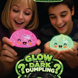 Fun Doh Squishy Glow-in-the-Dark Mystery Dumpling Black Steamer Toy - 12 Pieces Per Retail Ready Display 26788