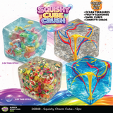 Fun Doh Squishy Charm Cube - 12 Pieces Per Retail Ready Display 26848