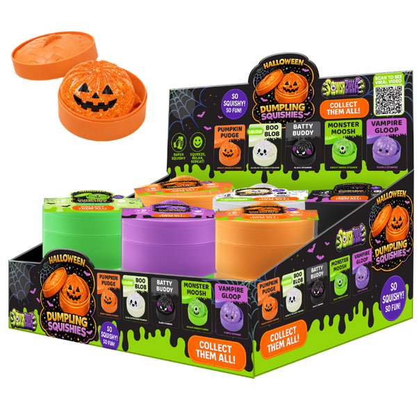 Fun Doh SquishZilla Spooky Steamers Dumpling Toy - 12 Pieces Per Retail Ready Display 26858