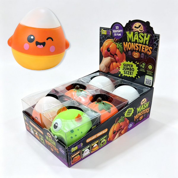 Fun Doh SquishZilla Jumbo Mash Monsters Squishy Toy - 6 Pieces Per Retail Ready Display 26863