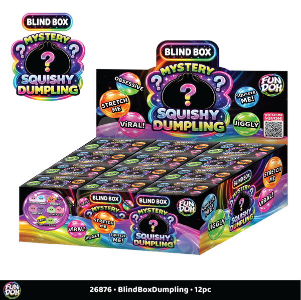 Fun Doh Blind Box Mystery Steamer Squishy Dumpling - 12 Pieces Per Retail Ready Display 26876