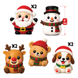 Fun Doh™ Squishmas Mega Stretchy Squishy Toy Christmas Characters - 8 Pieces Per Retail Ready Display 26923