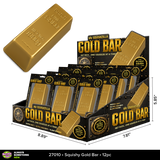 SquishZilla™ Fun Doh™ Gold Bar Slow-Rise Foam Squishy Toy - 12 Pieces Per Retail Ready Display 27010