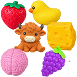 SquishZilla™ 6" Mega Stretchy Squishies - 6 Pieces Per Retail Ready Display 27038