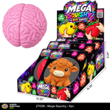 SquishZilla™ 6" Mega Stretchy Squishies - 6 Pieces Per Retail Ready Display 27038