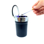 Glow In The Dark Printed Lid Butt Bucket Ashtray with LED Light - 2 Per Retail Ready Wholesale Display 40308 SMOKEZILLA