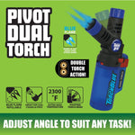 Pivot Head Dual Torch Lighter - 6 Pieces Per Retail Ready Display 41379 TORCH BLUE