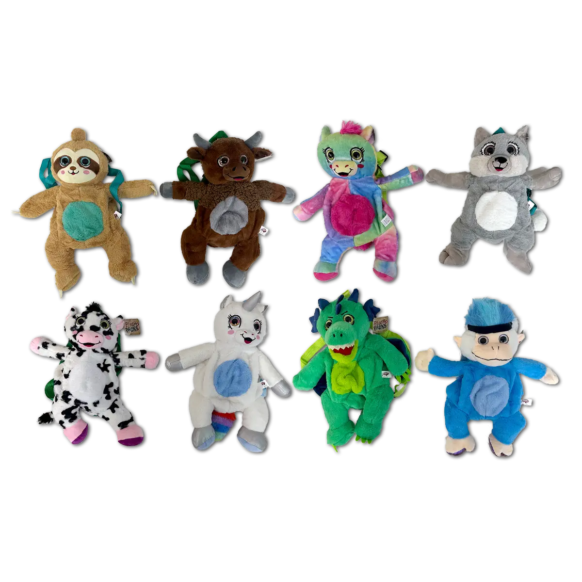 Plush Pack Critter Backpacks - 8 Pieces Per Pack 41530 NOVELTY INC
