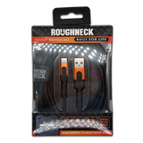 Charging Cable Roughneck Soft Cloth USB to USB-C 10FT 2.4 Amp - 6 Pieces Per Retail Ready Display 41593D ROUGHNECK