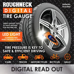 Digital Tire Gauge with LED Light - 4 Pieces Per Retail Ready Display 41655 ROUGHNECK