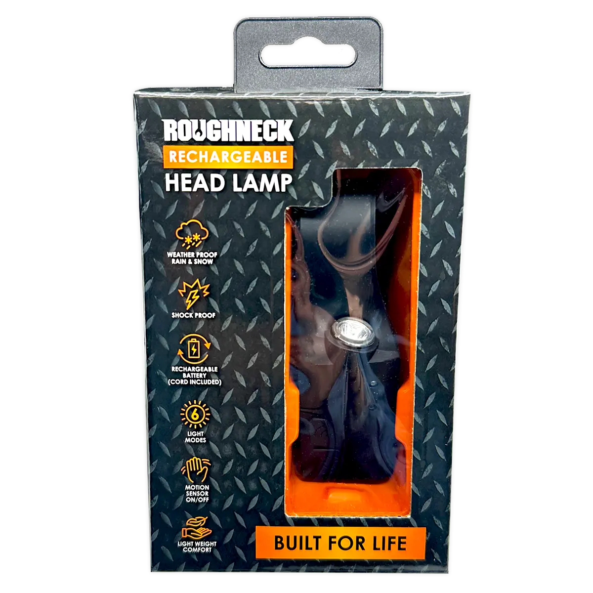 Headlamp Flashlight with Motion Sensor - 4 Pieces Per Retail Ready Display 41671 ROUGHNECK