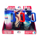40 oz Stainless-Steel Insulated Patriotic Printed Cups - 6 Pieces Per Retail Ready Display 41686 ROUGHNECK