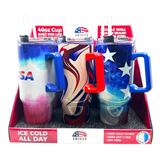 40 oz Stainless-Steel Insulated Patriotic Printed Cups - 6 Pieces Per Retail Ready Display 41686 ROUGHNECK