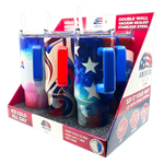 40 oz Stainless-Steel Insulated Patriotic Printed Cups - 6 Pieces Per Retail Ready Display 41686 ROUGHNECK