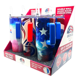 40 oz Stainless-Steel Insulated Patriotic Printed Cups - 6 Pieces Per Retail Ready Display 41686 ROUGHNECK