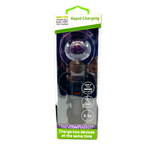 Car Charger Dual Port USB-A/USB-C 3.1-Amp Plasma Ball - 3 Pieces Per Pack 41786 GADGET GEAR