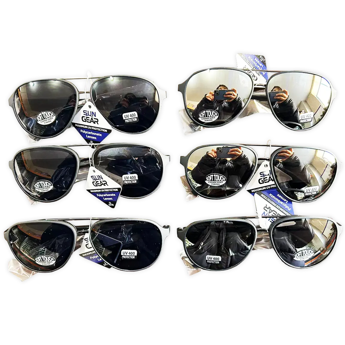 Sunglasses Sungear Assortment - 6 Pieces Per Pack 50239 SUN GEAR