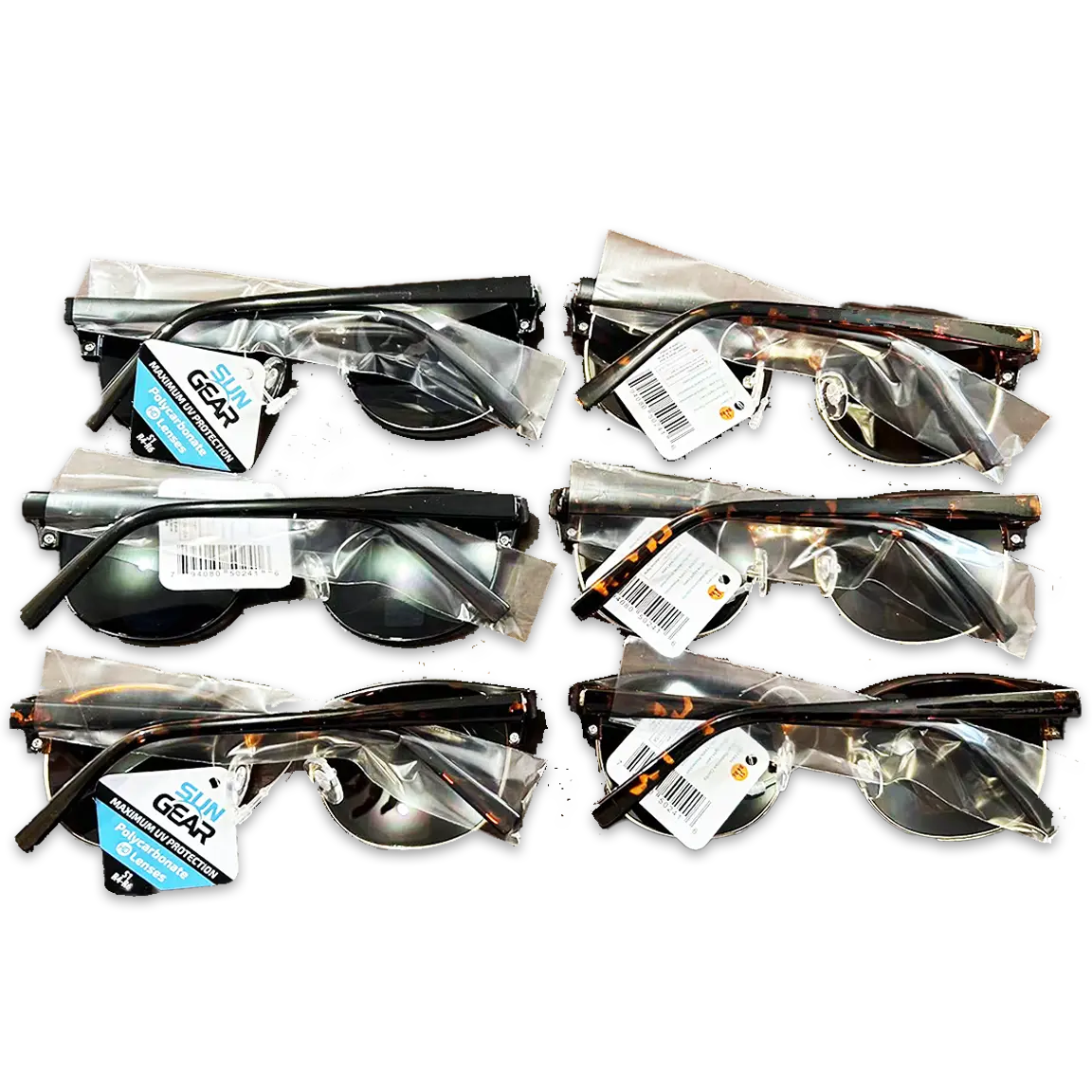 Sunglasses Sungear Assortment - 6 Pieces Per Pack 50241 SUN GEAR