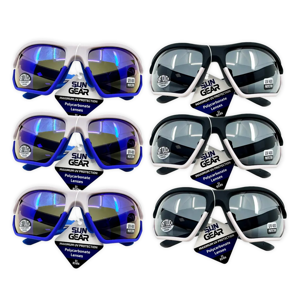 Sunglasses Sungear Assortment - 6 Pieces Per Pack 50246 SUN GEAR